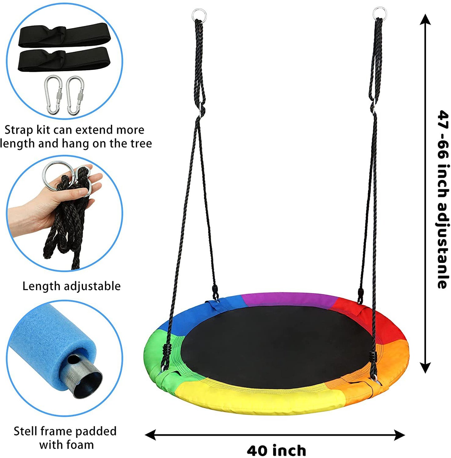Six-Color Oxford Cloth Swing Hammock for Children - Indoor and Outdoor Fun