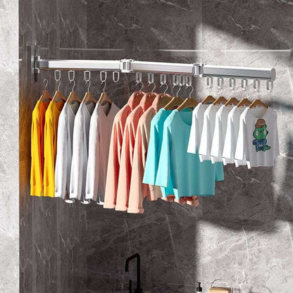 FlexiFold™ Wall-Mounted Folding Clothes Hanger: Space-Saving and Stylish