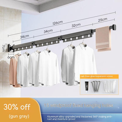 FlexiHang™ Suction Cup Folding Clothes Hanger: Space-Saving Aluminum Drying Rack