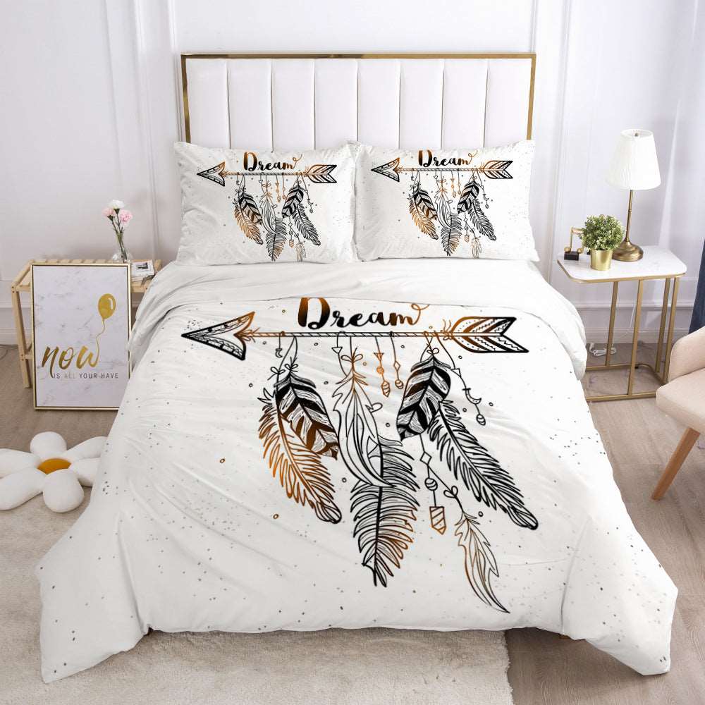 3D Digital Bedding Set - Stunning Geometric Design Duvet Cover and Pillowcase