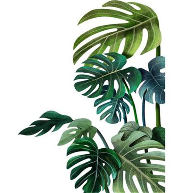 Tropical Plant Turtle Leaf Wall Sticker