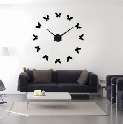 3D Mirror Wall Clock - Creative Living Room DIY Wall Stickers