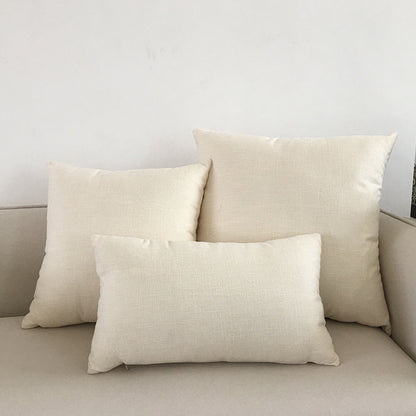 Simple Fabric Solid Color Cotton and Linen Throw Pillow Cushion Cover - Elevate Your Home Decor