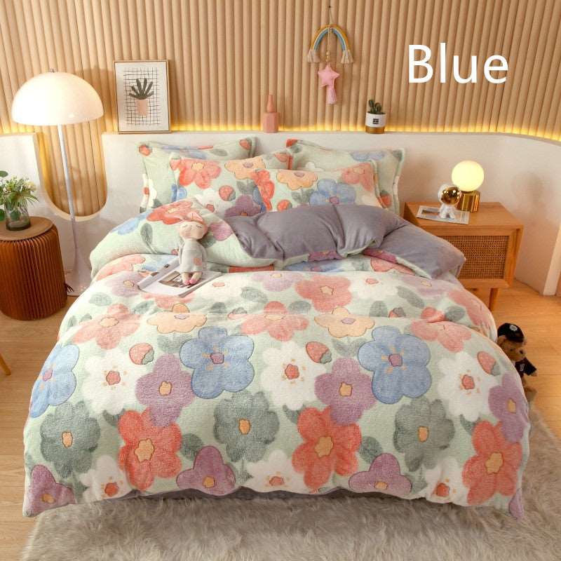 Coral Fleece Duvet Cover - Cozy and Stylish Bedding Accessory