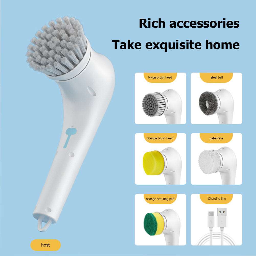 Electric Handheld Cleaning Brush Set - Household Cleaning Companion