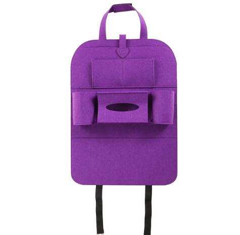 Multi-Purpose Auto Seat Organizer Bag - Wool Felt