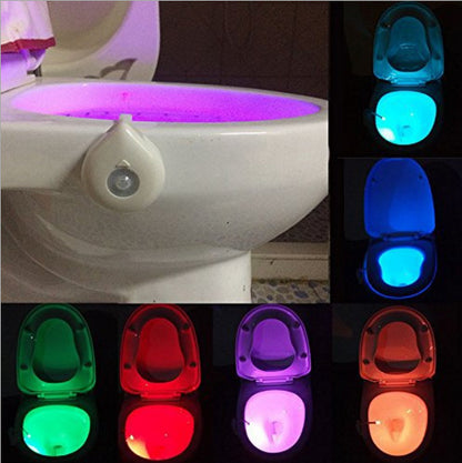 LED Sensor Toilet Night Light - Motion-Activated Bathroom Illuminator