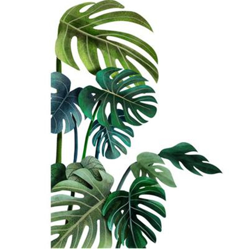 Tropical Plant Turtle Leaf Wall Sticker