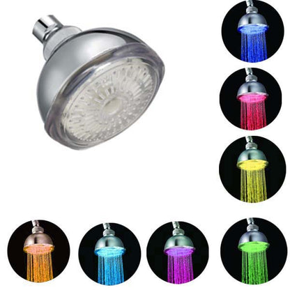 LED Color-Changing Pressurized Shower Head