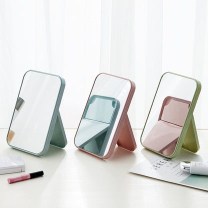 High-Definition Folding Vanity Mirror - Simple, Portable, and Stylish