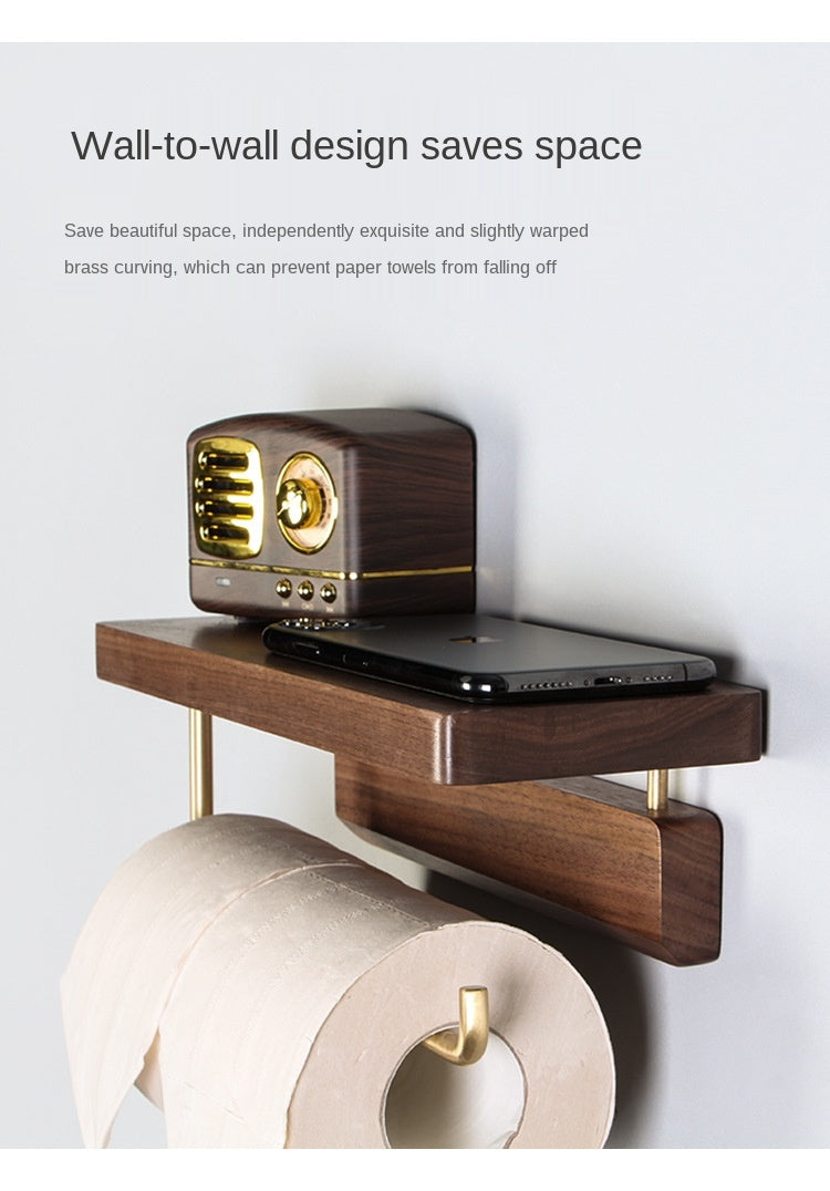 Nordic Style Wooden Toilet Paper Holder
