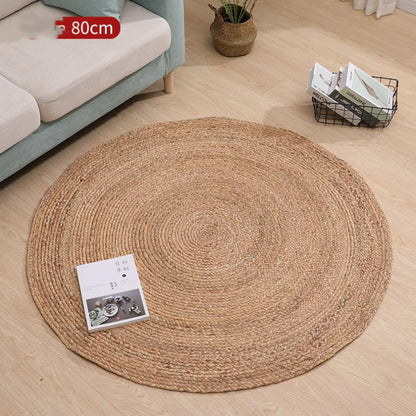 Natural Rattan Round Carpet - Elevate Your Living Spaces