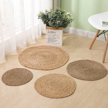 Natural Rattan Round Carpet - Elevate Your Living Spaces