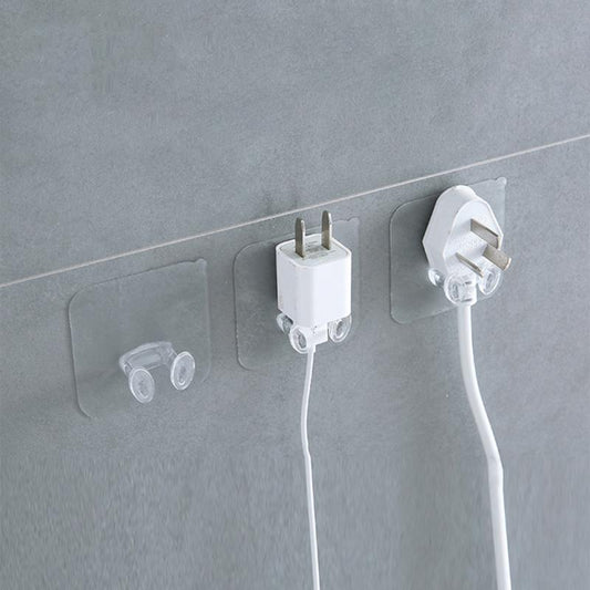 Clear Plastic Plug Hook - Seamless and Sturdy Power Socket Organizer