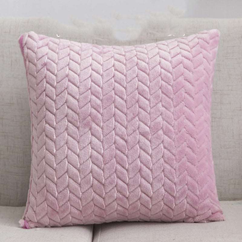 Flannel Solid Color Throw Pillow Cover - Cozy Elegance for Your Sofa