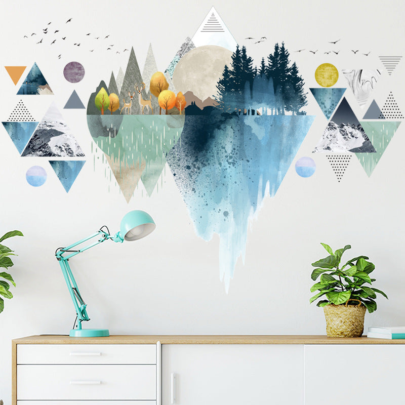 Nordic Triangle Mountain Wall Stickers - Elevate Your Home Decor