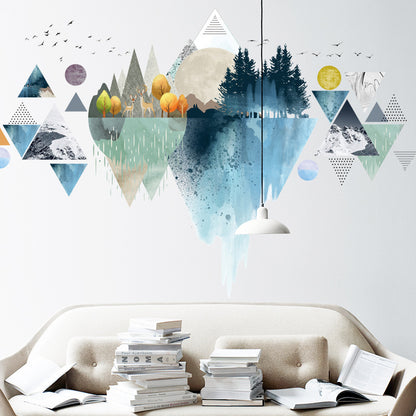 Nordic Triangle Mountain Wall Stickers - Elevate Your Home Decor