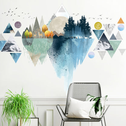 Nordic Triangle Mountain Wall Stickers - Elevate Your Home Decor