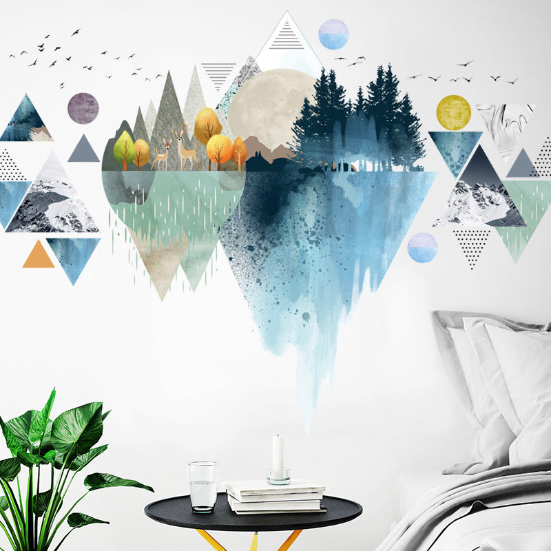 Nordic Triangle Mountain Wall Stickers - Elevate Your Home Decor