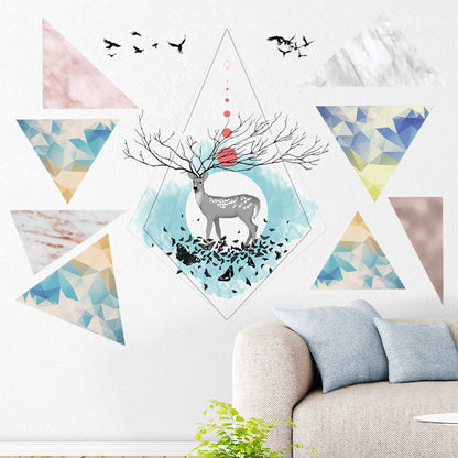 Nordic Triangle Mountain Wall Stickers - Elevate Your Home Decor