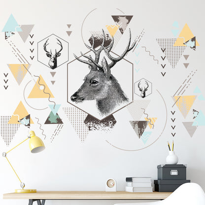 Nordic Triangle Mountain Wall Stickers - Elevate Your Home Decor