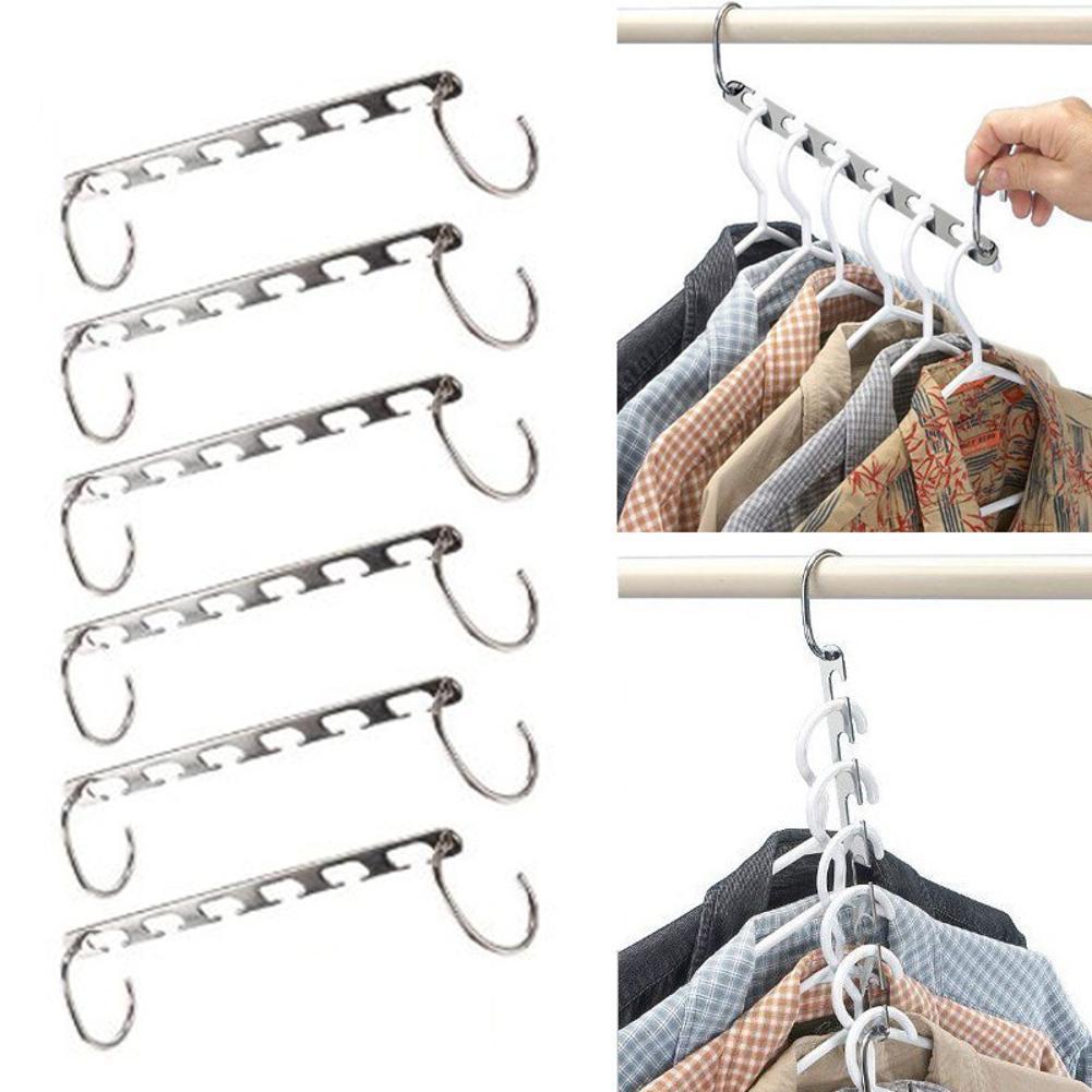 Stainless Steel Half-Ring Multifunctional Clothes Hanger - Maximize Your Closet Space!