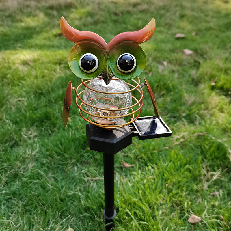 Solar Owl Lawn Lamp - Charming Garden Pathway Lighting and Decor