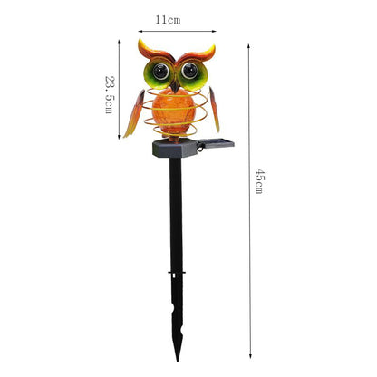 Solar Owl Lawn Lamp - Charming Garden Pathway Lighting and Decor