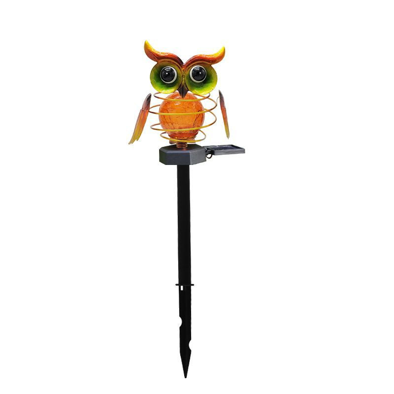 Solar Owl Lawn Lamp - Charming Garden Pathway Lighting and Decor