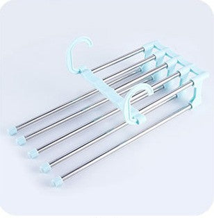 Modern Stainless Steel Hanger with Dual Hanging Bars - Organize Your Closet with Ease!