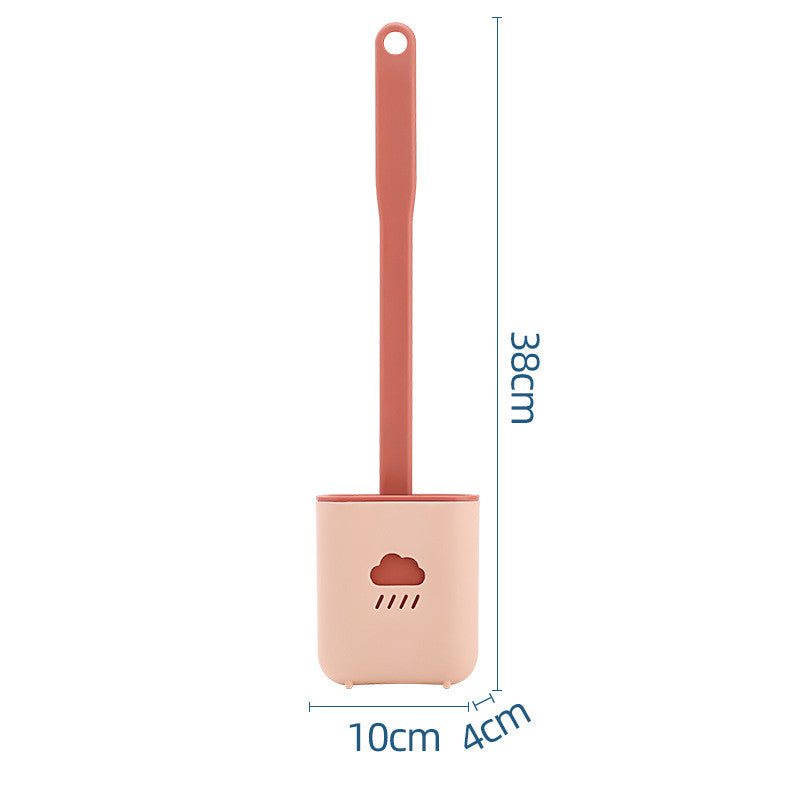 Silicone Toilet Brush Set with Wall-Mounted Holder