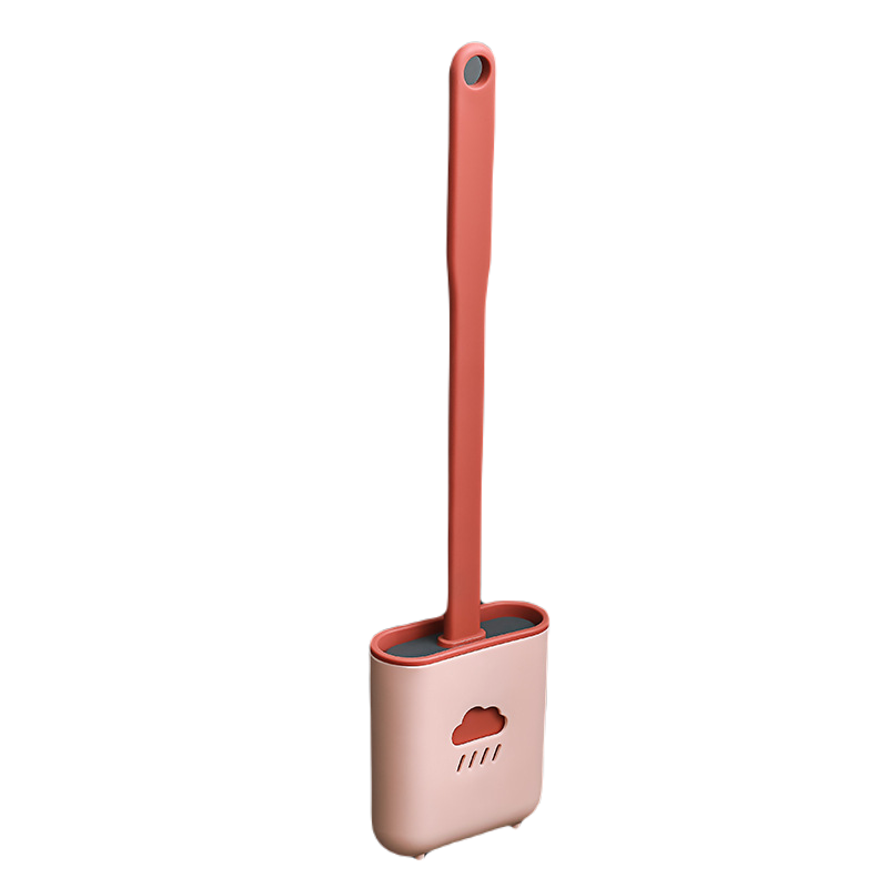 Silicone Toilet Brush Set with Wall-Mounted Holder