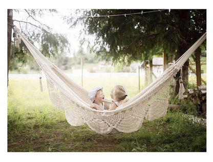 Swing in Serenity with the Tassel Lace Hammock Hanging Basket