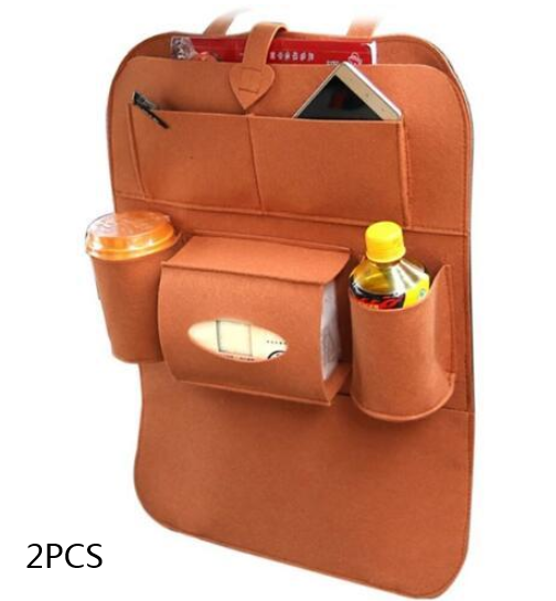 Multi-Purpose Auto Seat Organizer Bag - Wool Felt