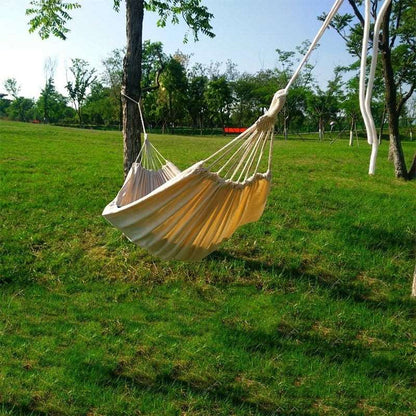 Cotton Camping Hammock - Relax and Unwind Outdoors on Your Backpacking or Travel Adventure