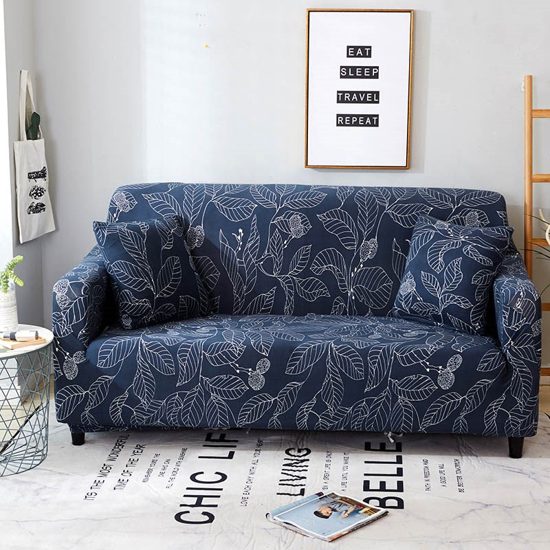 Elastic Blue Sofa Cover - Protect Your Living Room Sofa in Style