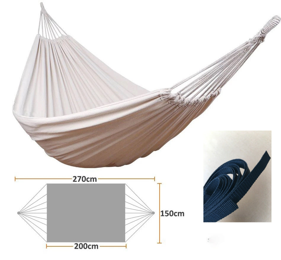 Cotton Camping Hammock - Relax and Unwind Outdoors on Your Backpacking or Travel Adventure