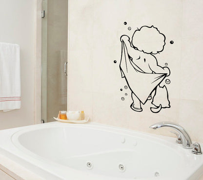 Baby Shower Carved Bathroom Wall Sticker