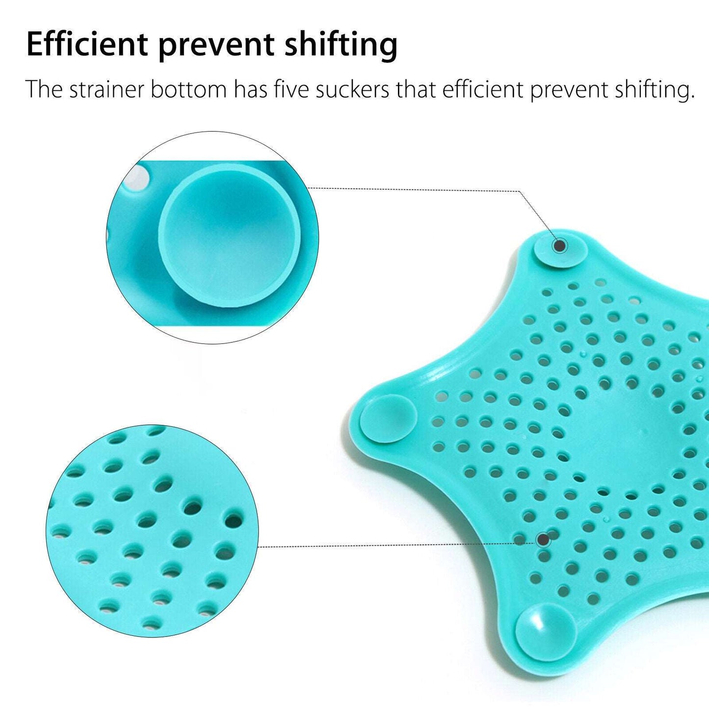 3PCS Silicone Starfish-shaped Sink Drain Filter - Hair Catcher and Strainer Set