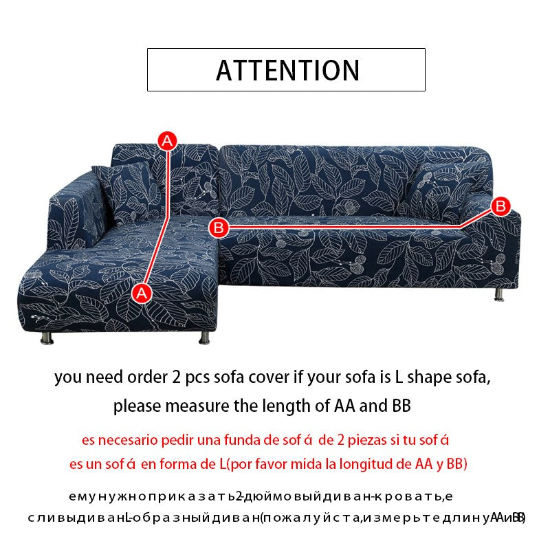 Elastic Blue Sofa Cover - Protect Your Living Room Sofa in Style