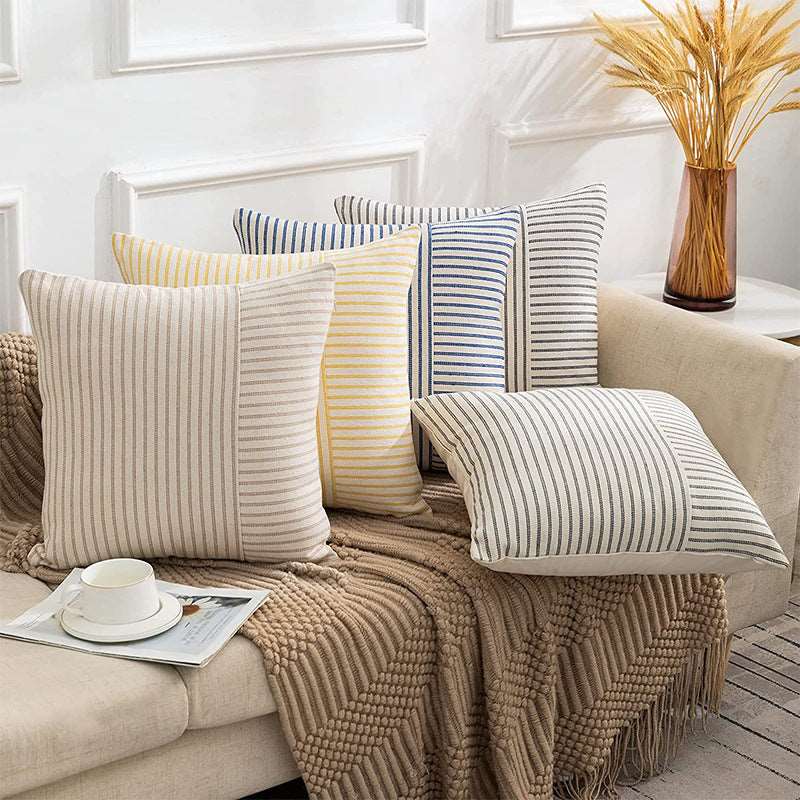 Contemporary Striped Canvas Pillow Cover - Elevate Your Home Decor