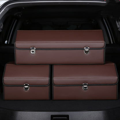 Customizable Foldable Car Storage Box - Premium Leather