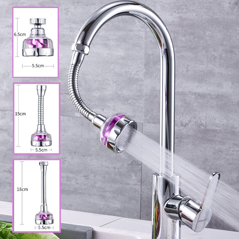 Universal Joint Faucet Extender - Splashproof Kitchen and Home Shower