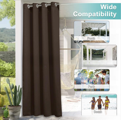 ShadeMaster Outdoor Waterproof Sun Protection Curtain - Sleek and Effective