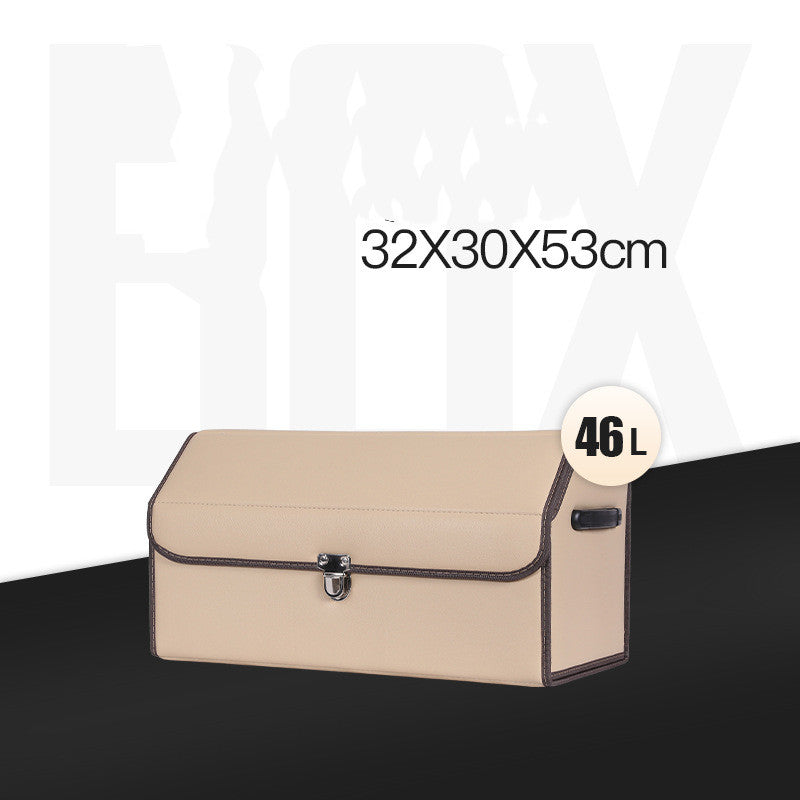 Customizable Foldable Car Storage Box - Premium Leather