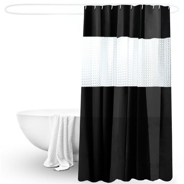 AquaGuard Translucent Waterproof Shower Partition Curtain - Modern Elegance