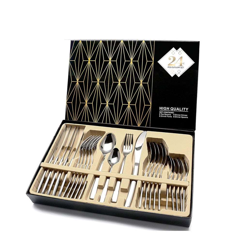 24-Piece Flatware Set with Gift Box