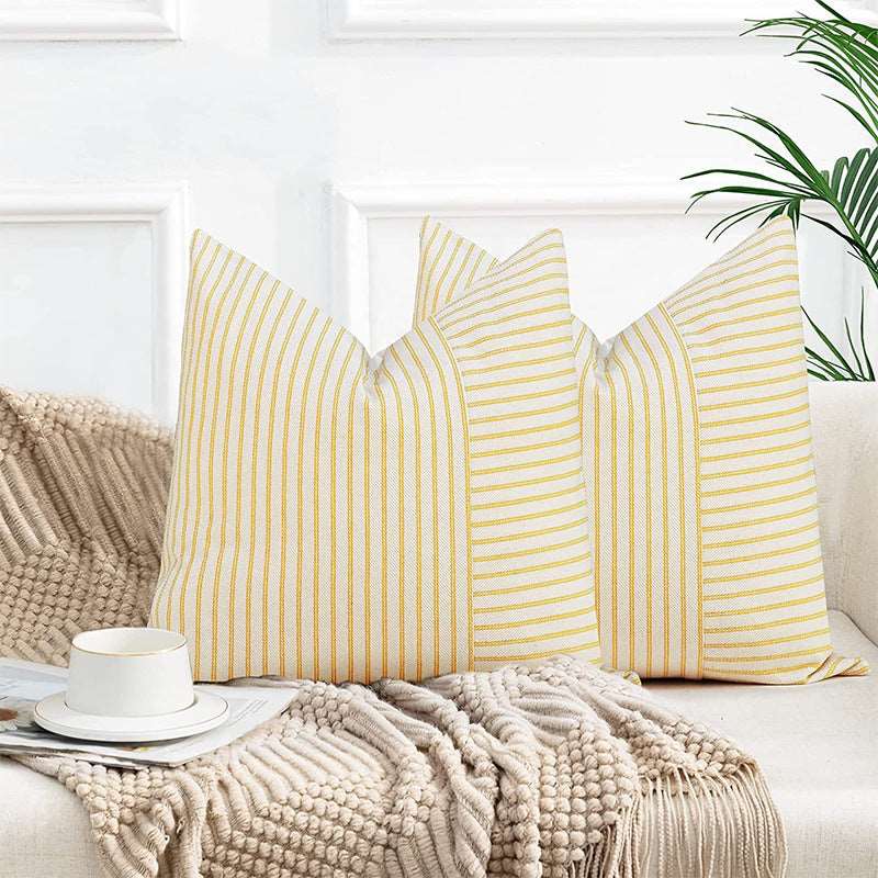 Contemporary Striped Canvas Pillow Cover - Elevate Your Home Decor