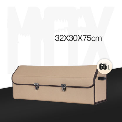 Customizable Foldable Car Storage Box - Premium Leather