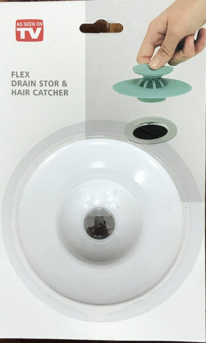 Easy Install TPR Shower Drain Stopper and Hair Catcher